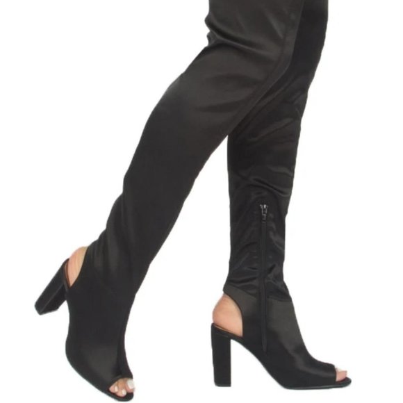 Satin Stretch Boots - Picture 1 of 5